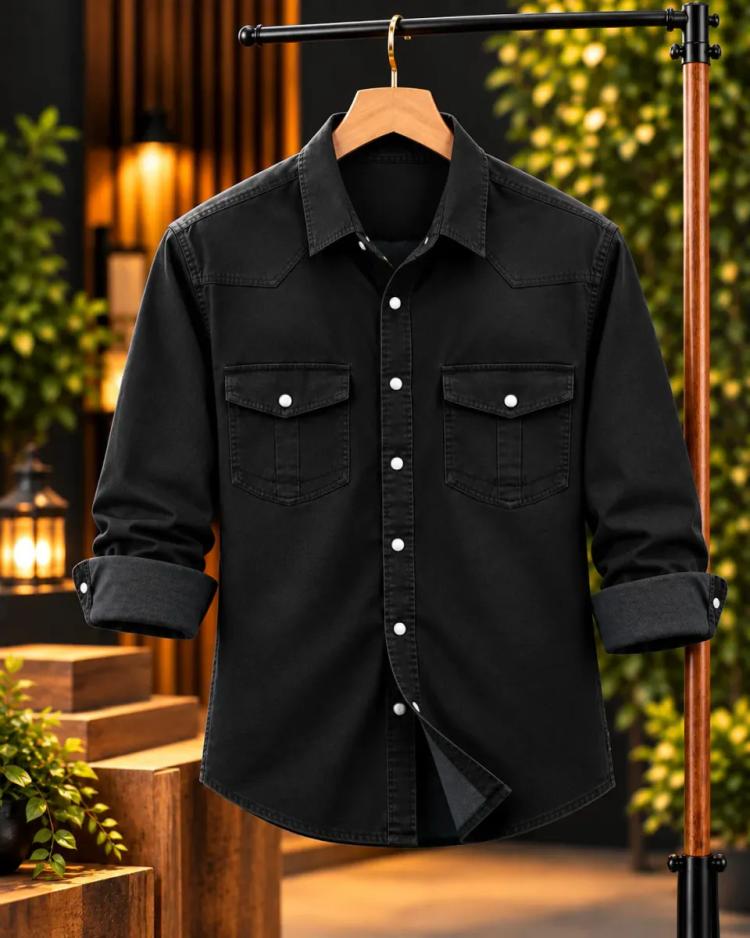 Stylish Denim Shirt - Details 3