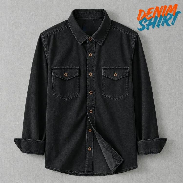 Stylish Denim Shirt - Details 8
