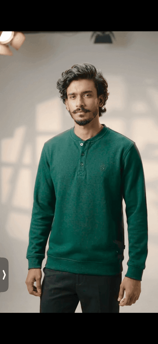 Winter Stylish Placket Button Sweatshirt - View 2